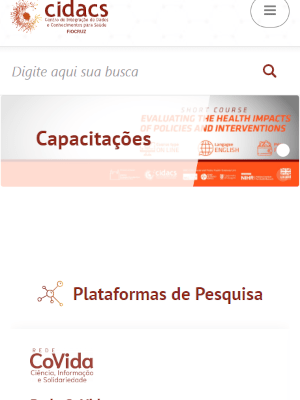 Versão tablet — Cidacs