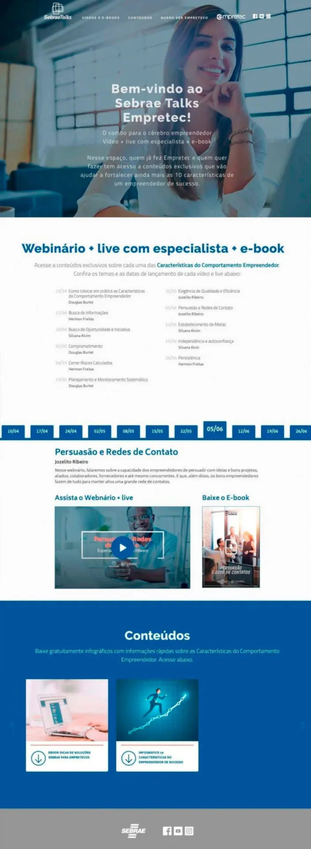 Home desktop — Sebrae Talks