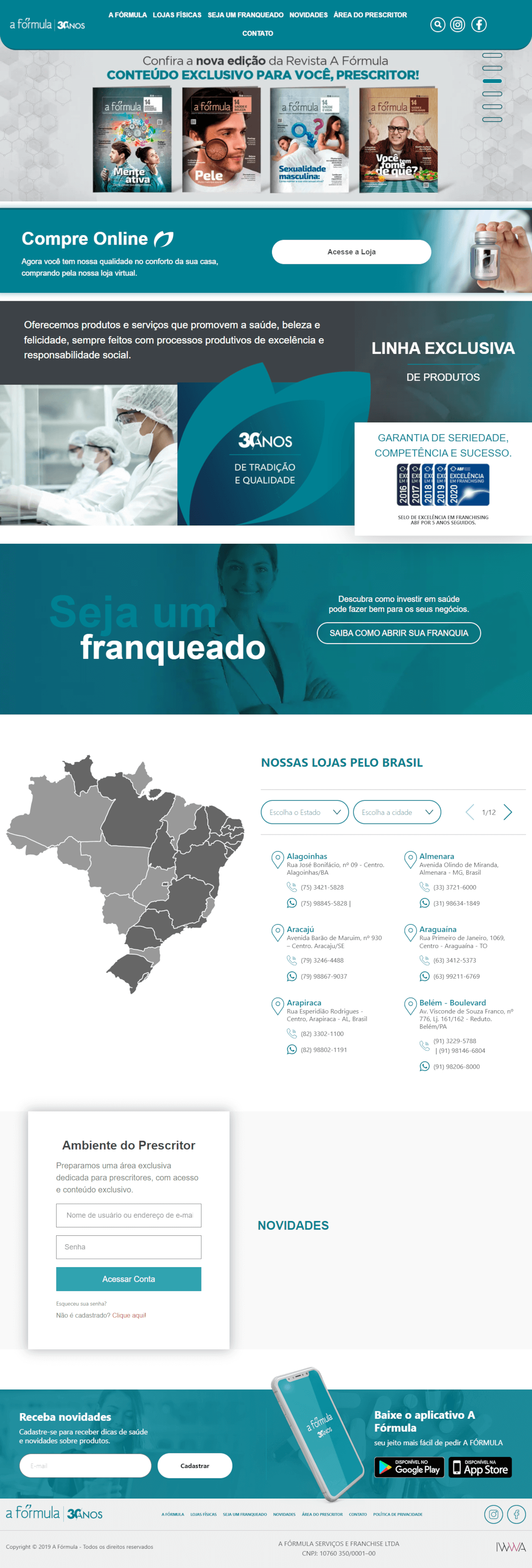 Home desktop — A Fórmula – Institucional