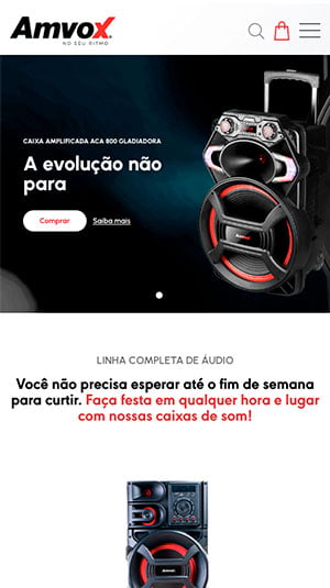 Tela mobile — Amvox Institucional