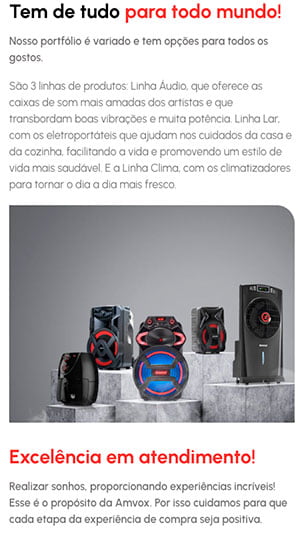 Tela mobile — Amvox Institucional