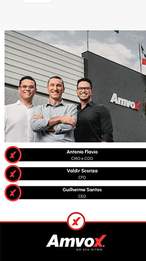 Tela mobile — Amvox Institucional