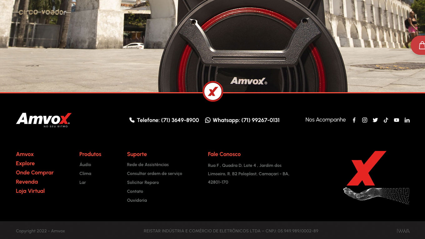 Página interna — Amvox Institucional