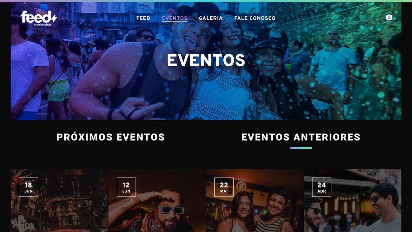 Página interna — Hub Feed