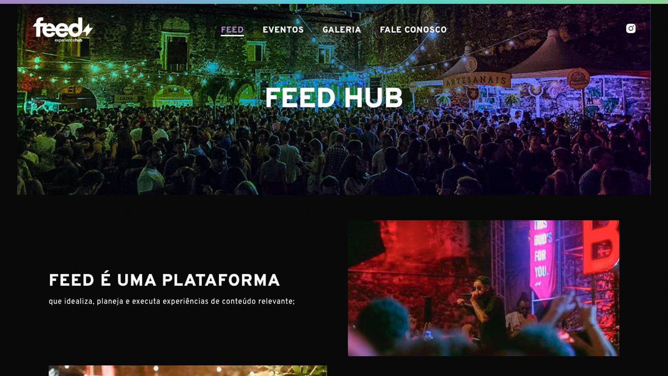 Página interna — Hub Feed