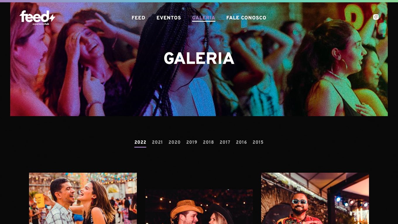 Página interna — Hub Feed