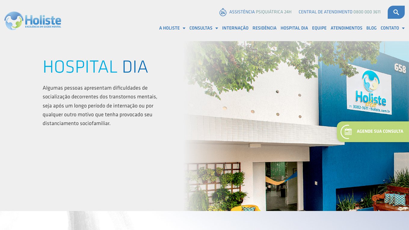 Página interna — Holiste