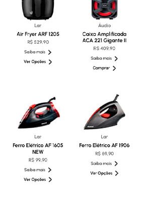 Versão tablet — Amvox Loja Virtual
