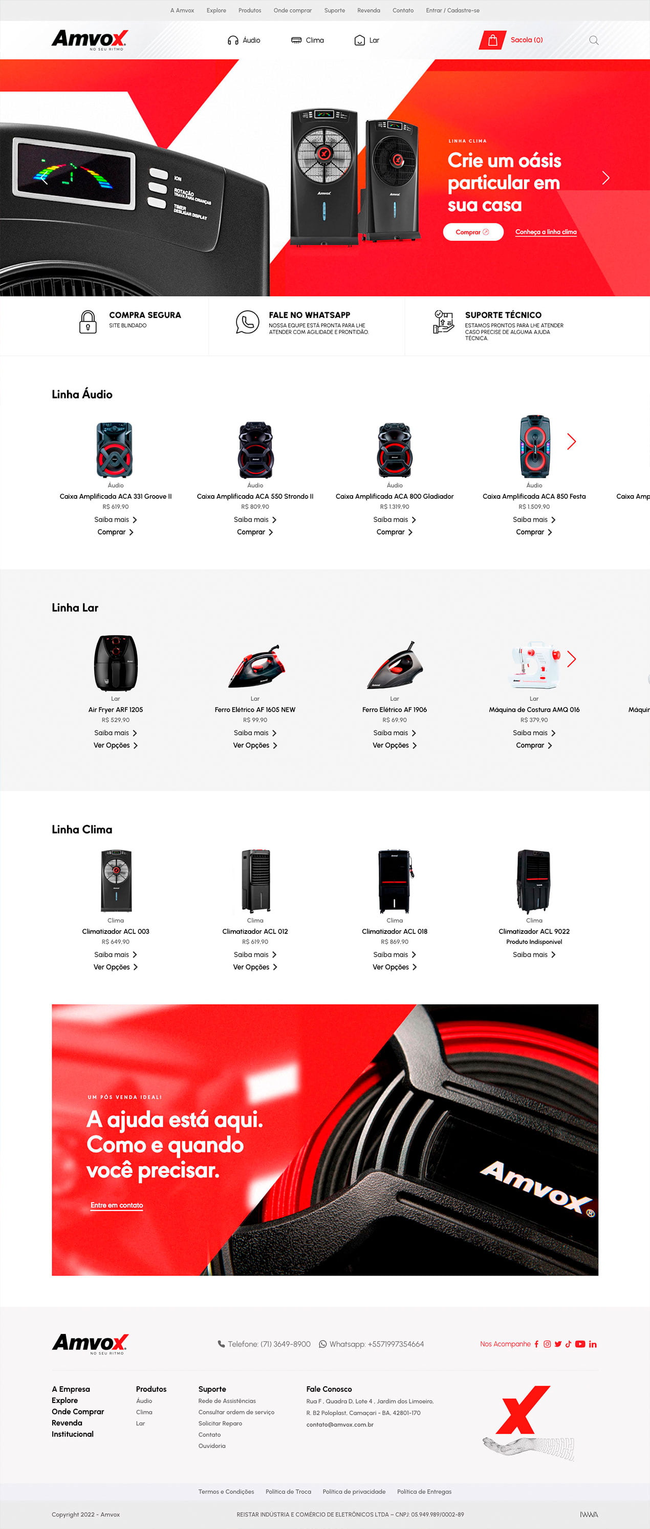 Home desktop — Amvox Loja Virtual