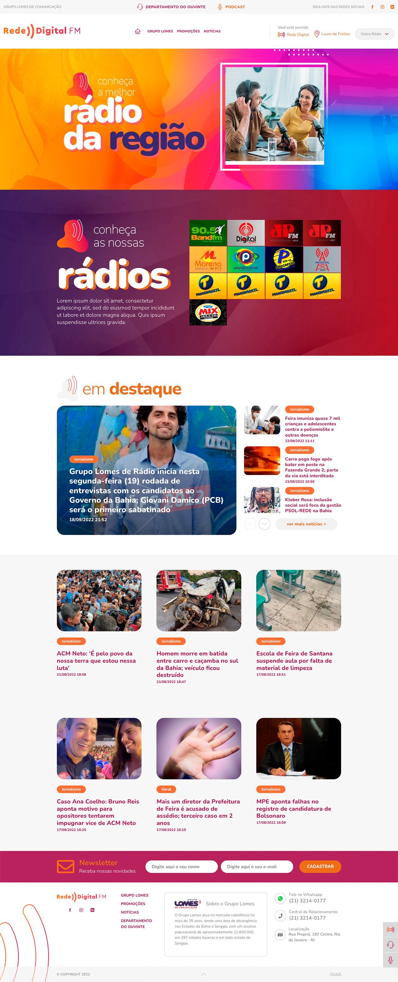 Home desktop — Rede Digital FM