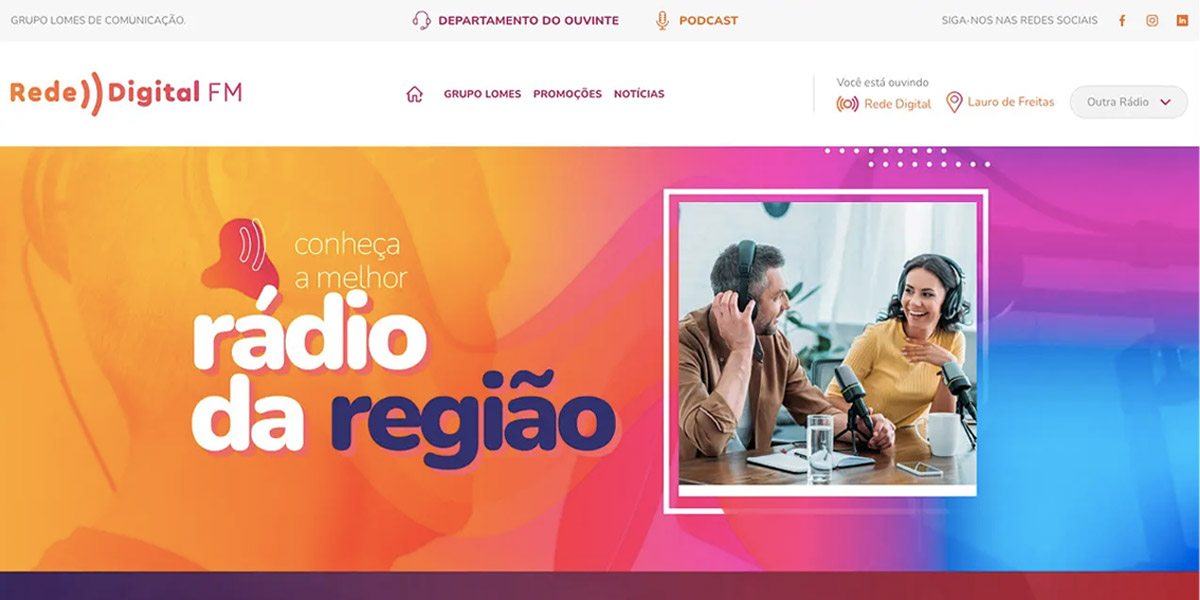 Versão desktop — Rede Digital FM