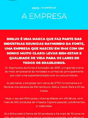 Versão tablet — Brilux