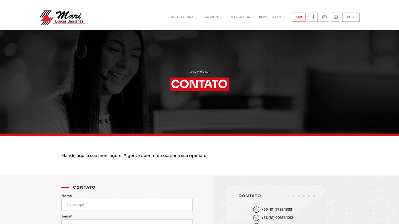 Página interna — Mari Louças