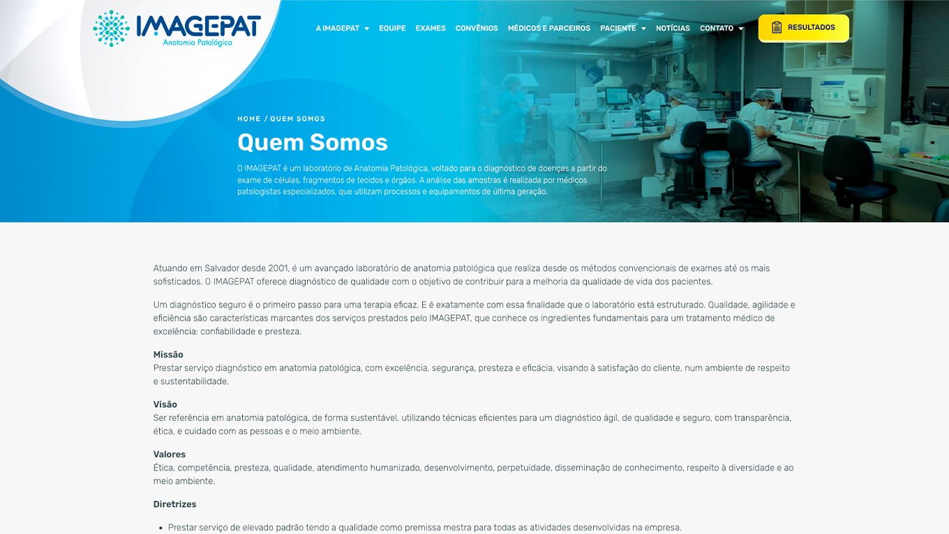 Página interna — Imagepat