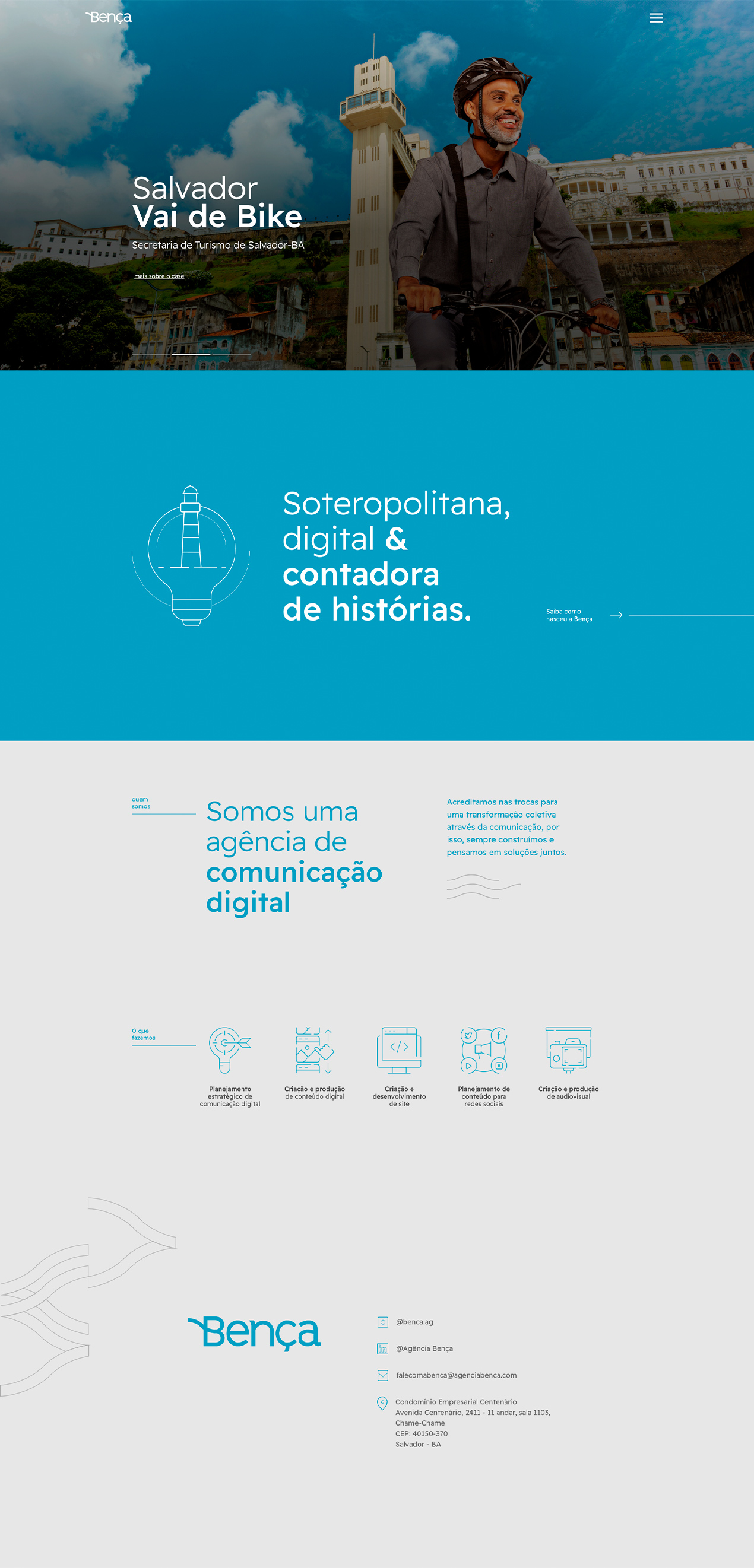 Home desktop — Agência Bença