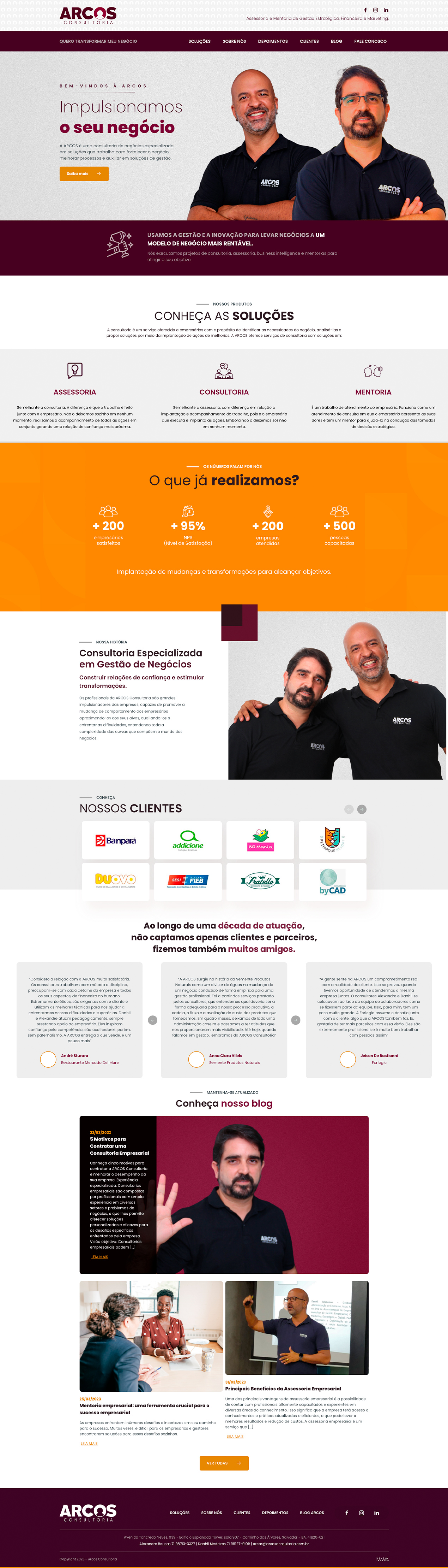 Home desktop — Arcos Consultoria