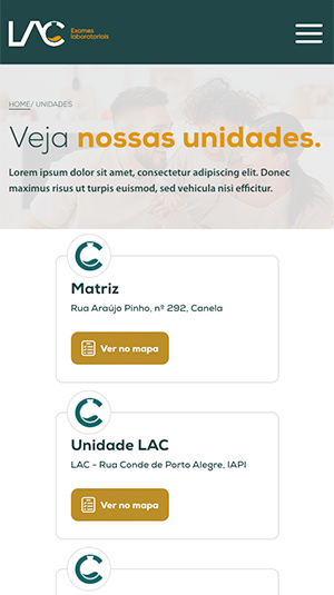 Tela mobile — Lac Laboratórios