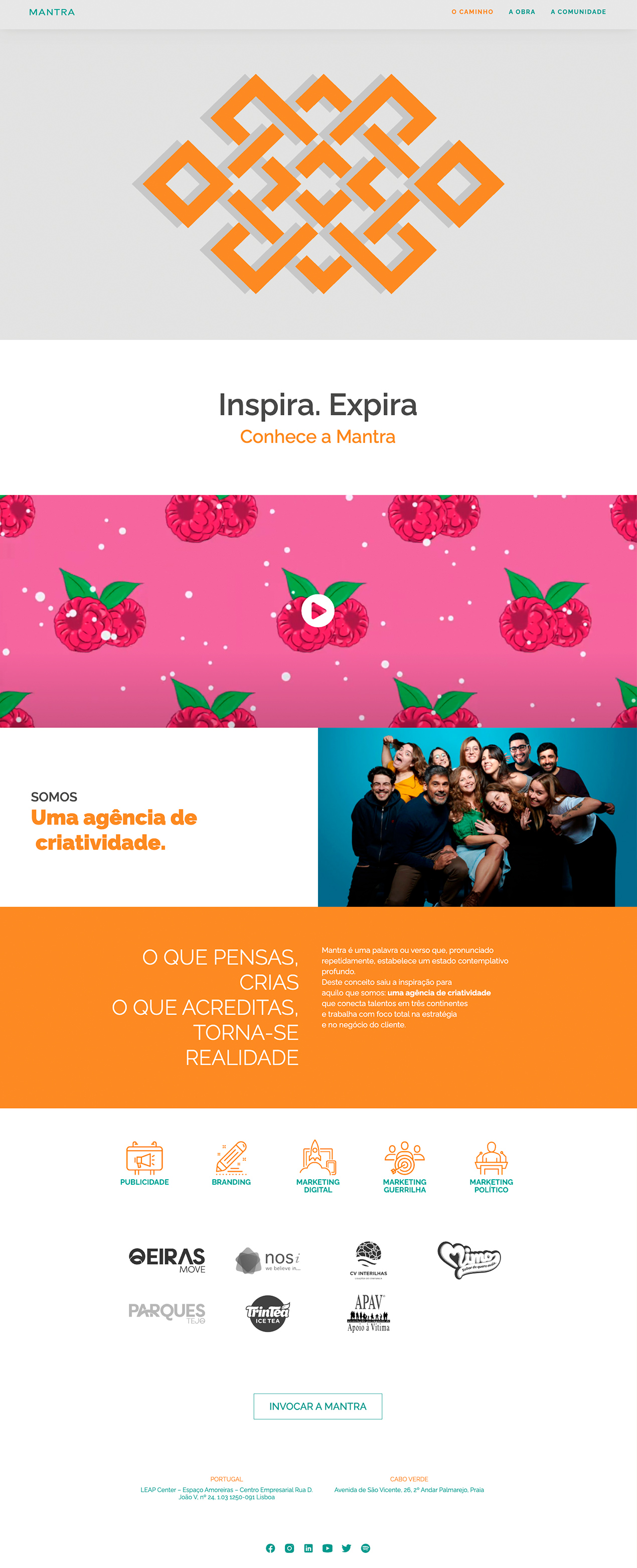 Home desktop — Agência Mantra