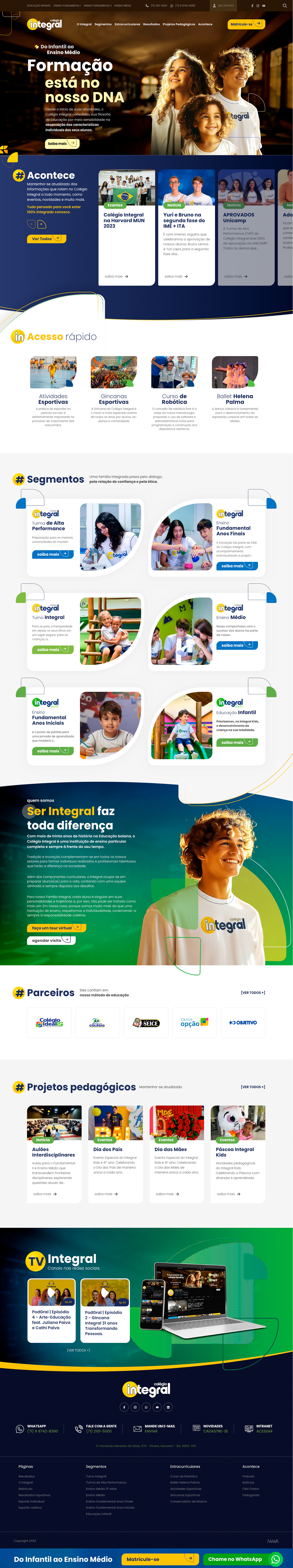Home desktop — Colégio Integral