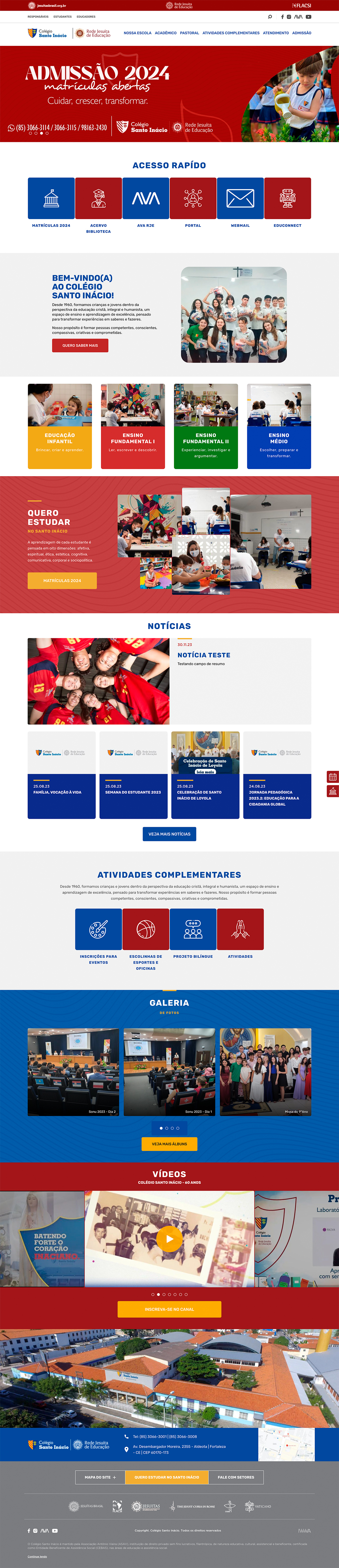 Home desktop — Colégio Santo Inácio
