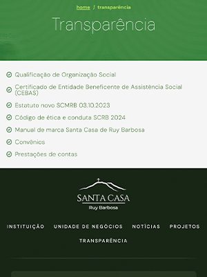 Versão tablet — Santa Casa Ruy Barbosa
