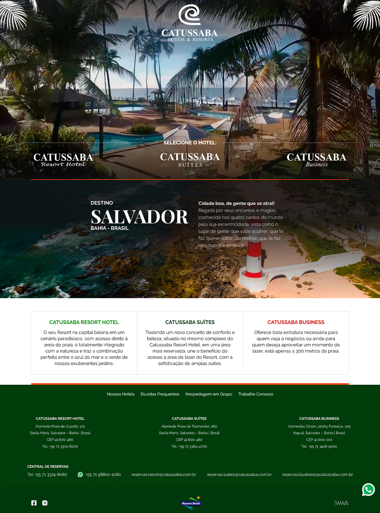Home desktop — Catussaba Hotéis
