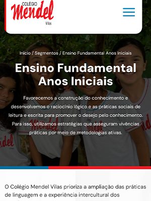 Versão tablet — Colégio Mendel Vilas