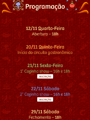 Versão tablet — Festival Gastronômico Camaçari
