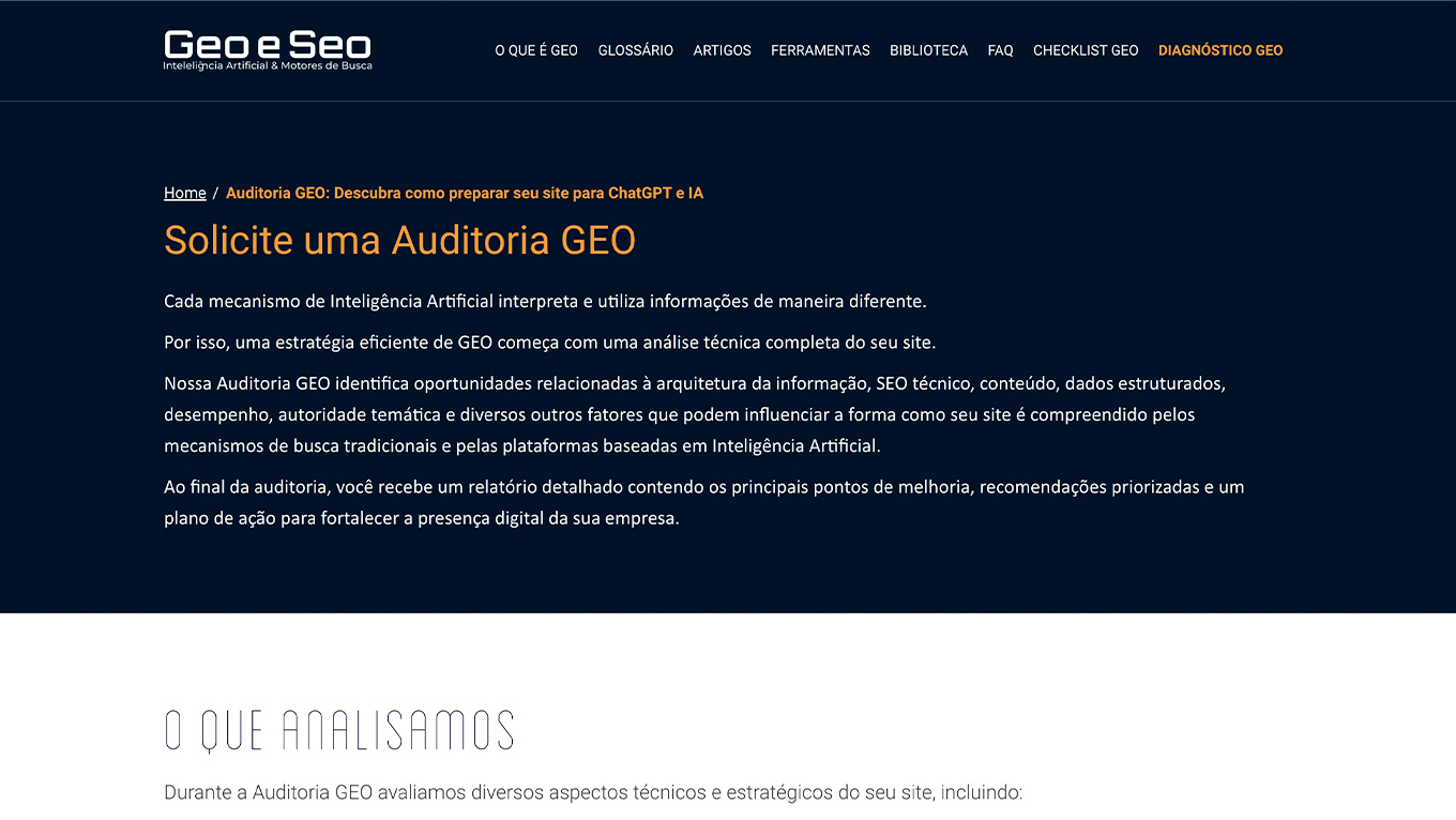 Galeria - GEO e SEO