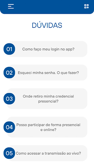 Tela mobile — Congresso Inovação 2026