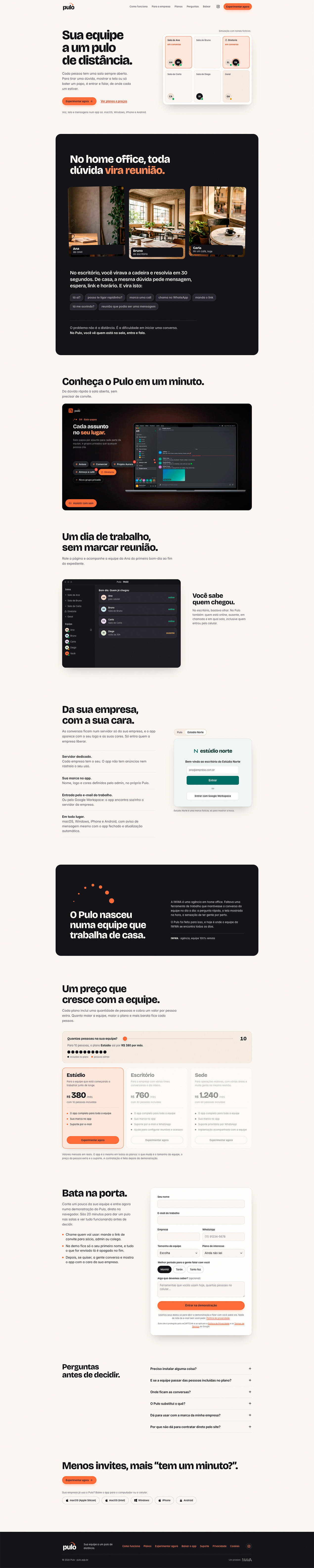 Home desktop — Pulo App