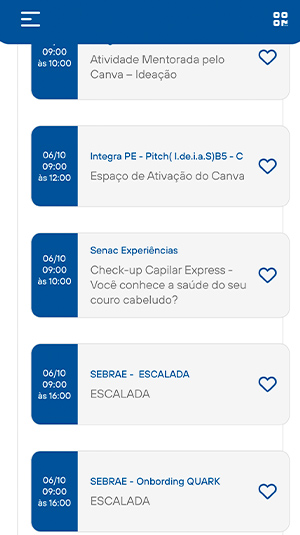 Tela mobile — Congresso Inovação 2026